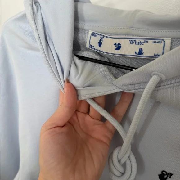 Off-White Sky Blue Hoodie - Picture 8 of 8